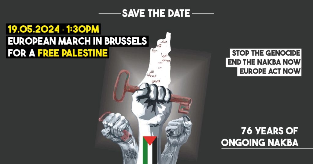 kom mee na&ar de Europese betoging in Brussel, vervoeg ons blok, 